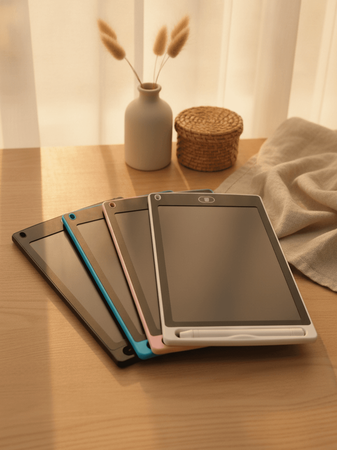لوح كتابة إلكتروني بشاشة LCD بأطر ملونة وقلم من ميدو